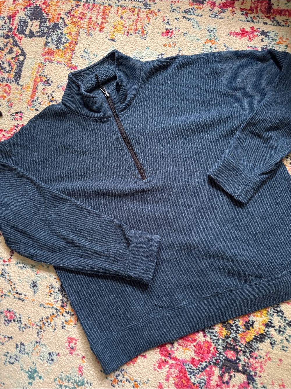 Bearded Goat Men's Half-Zip Knit Sweater - Navy